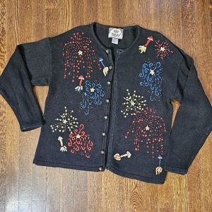 Tiara Fireworks Cardigan Vintage